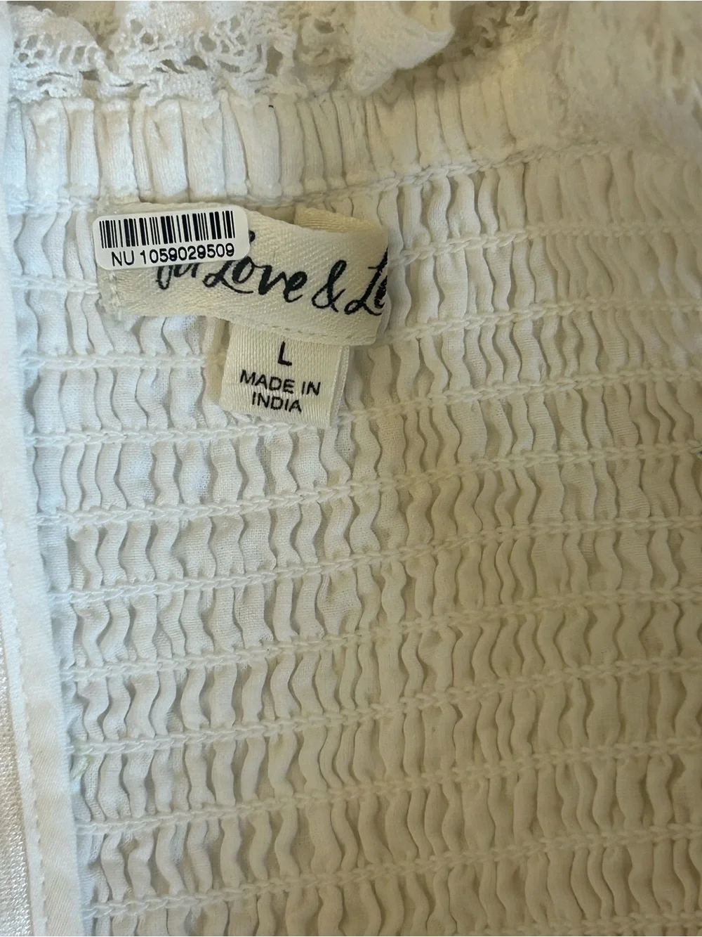 For Love And Lemons White Midi Dress with Pink Rose Embroidery Size Large - Picture 2 of 7